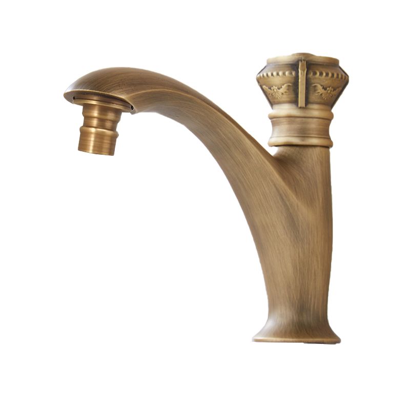 Brass Farmhouse Basin Lavatory Faucet Single Hole Faucet Knob Handle Bathroom Faucet