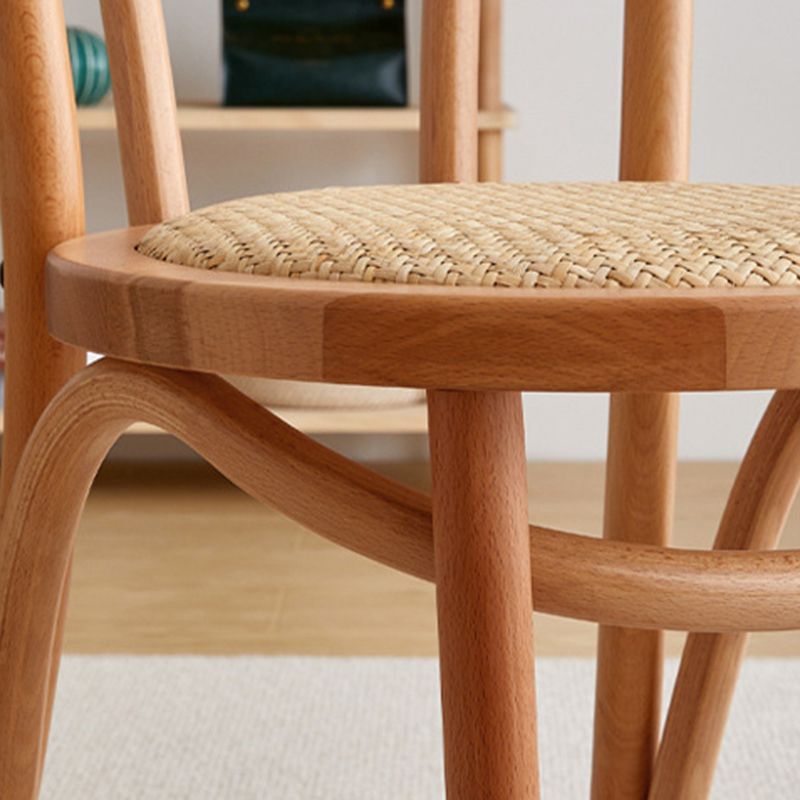 Modern Style Patio Side Chair Windsor Back Armless Dining Chair