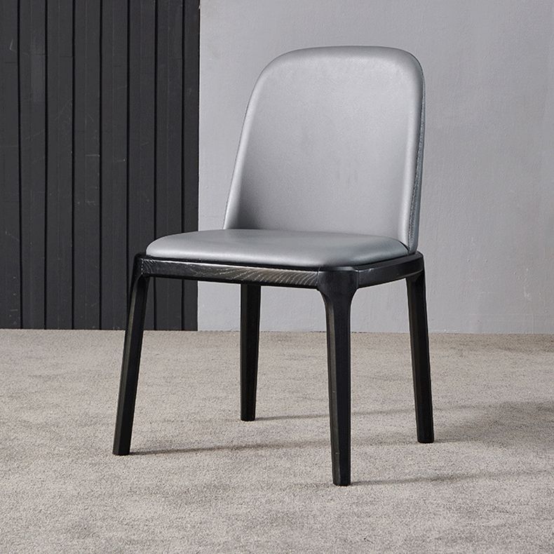 Indoor industriële zijstoel Solid Back Wood gestoffeerde eetkamerstoel