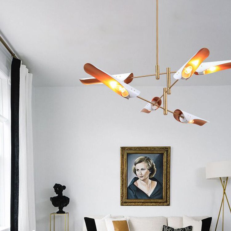 Shaded Living Room Ceiling Pendant Light Metal Simplicity Pendant Lighting Fixture