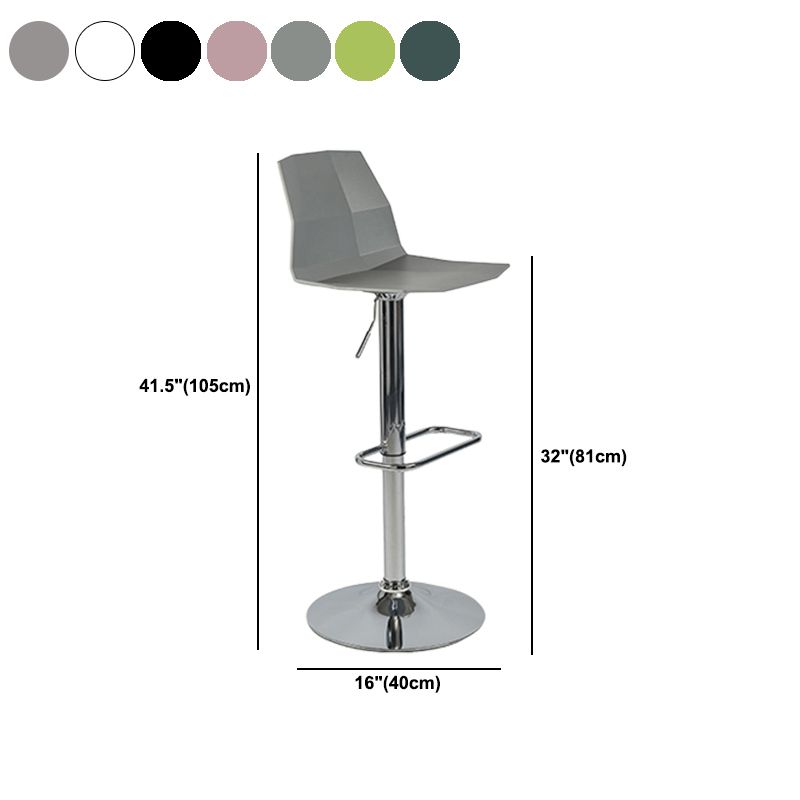 Plastic Adjustable Counter Bar Stool Modern Indoor Counter Stool with Swivel