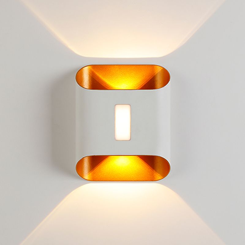 Metal Square Shape Wall Lights Modern Style 3 Light Wall Mount Fixture for Living Room