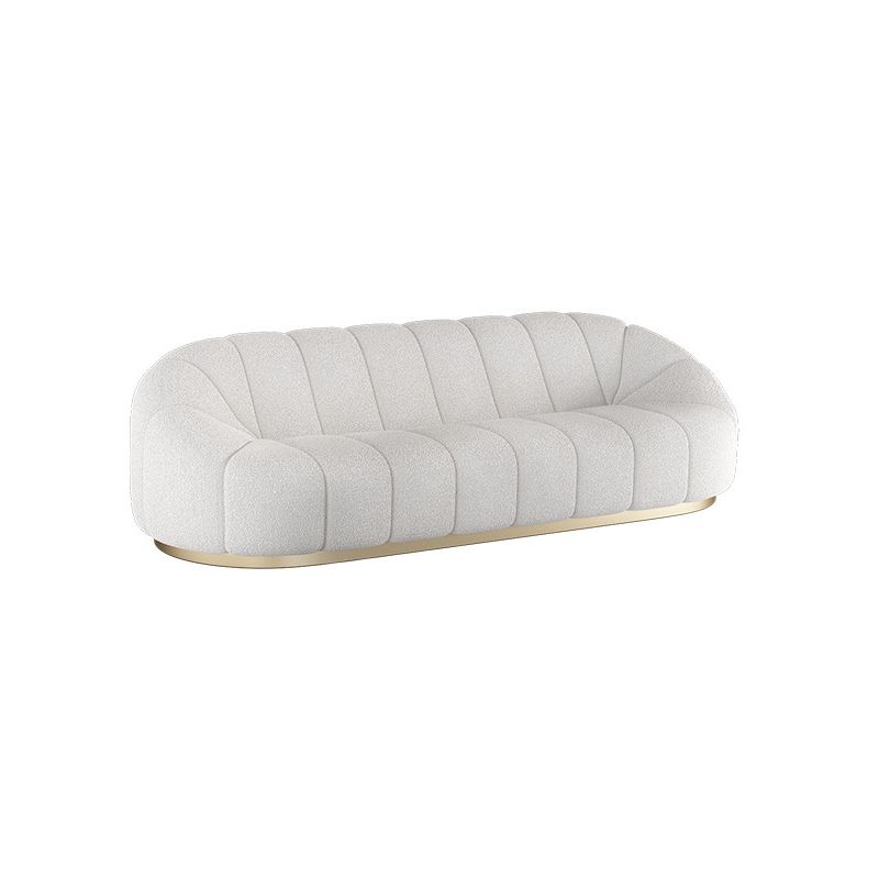 Contemporary Fabric Standard Sofa, Sloped Arm Tight Back Seating