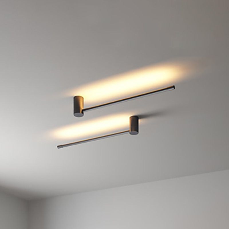 Black lineaire wandlamp aluminium eenvoudig ontwerp eenvoudige stijl LED -lichtwand sconce