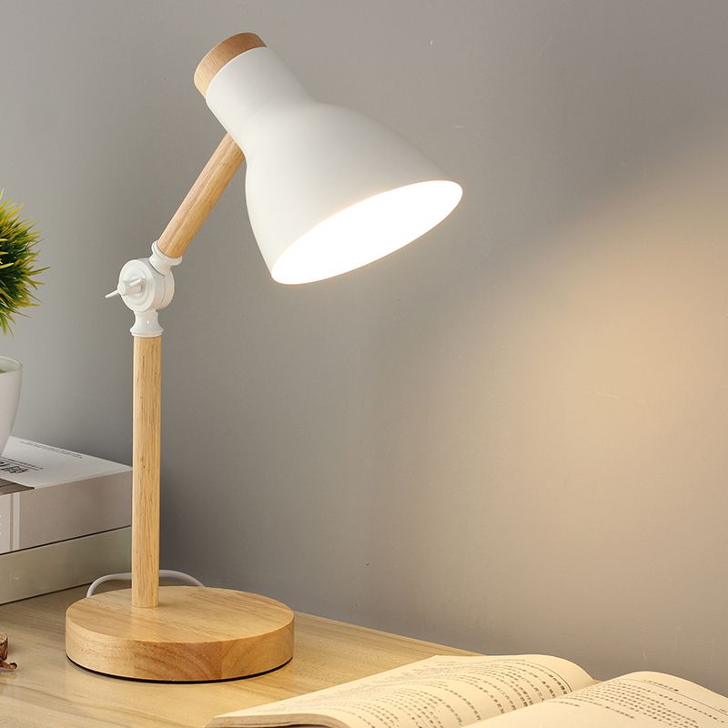 Lámpara de mesa de cono de luz ajustable 1 lámparas de mesa de mesa de metal modernas