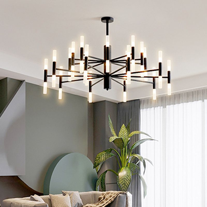 Illuminazione del soffitto del soggiorno a forma di radiale Metallic Postmodern Lent Light Segret