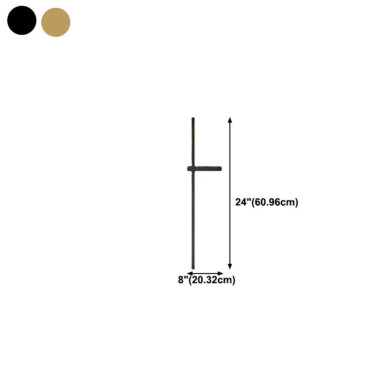 Brass Straight Wall Light Nordic Style 1 Light LED Wall Sconce for Living Room