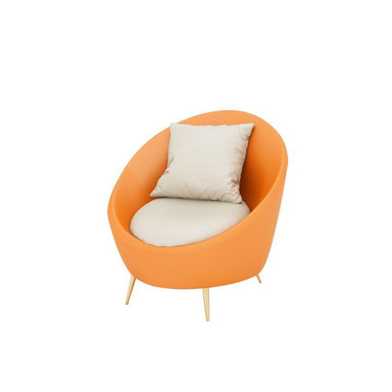 Contemporary Style Curved Sofa  Faux Leather Sofa for Living Room