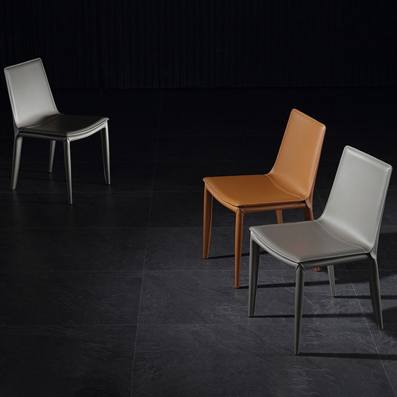 Modern Armless Dining Chairs Low Back Upholstered Side Chair