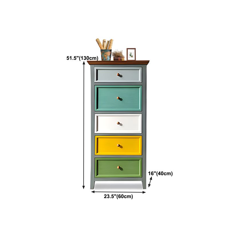Traditional Style Grey Storage Chest Wooden Storage Chest Dresser for Bedroom