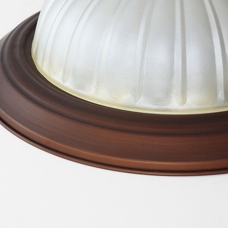 American Style Ceiling Light Dome Shape Ceiling Lamp with Glass Shade for Bedroom