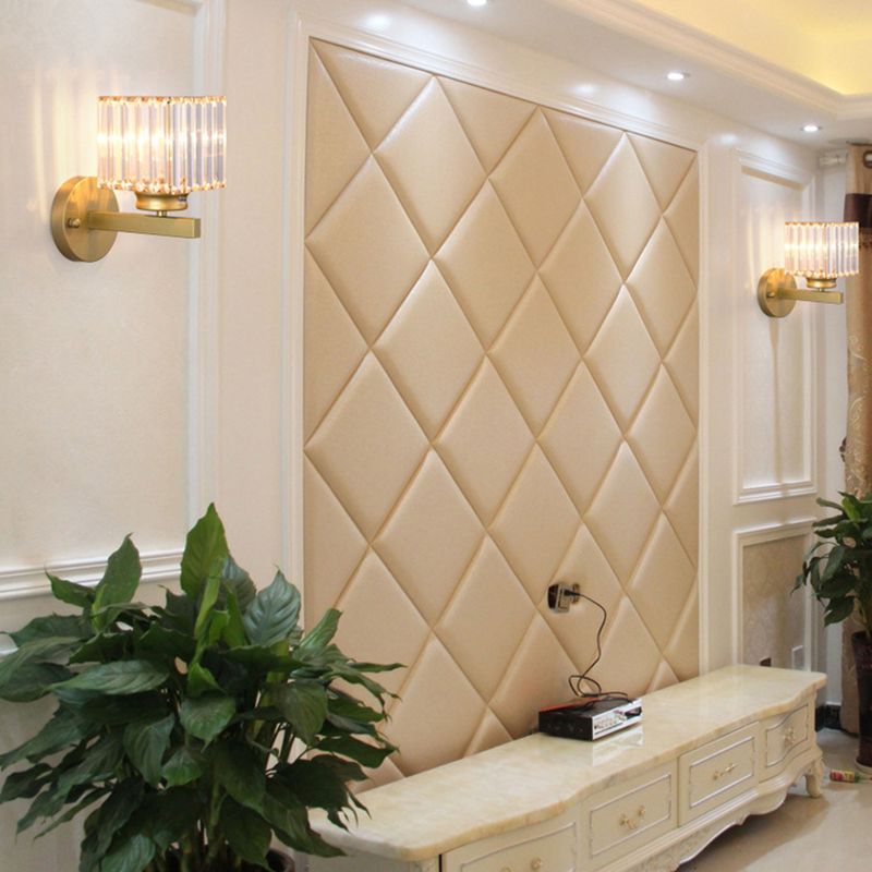 Crystal-Shade Wall Sconce Post-Modern Wall Light Fixture for Bedroom