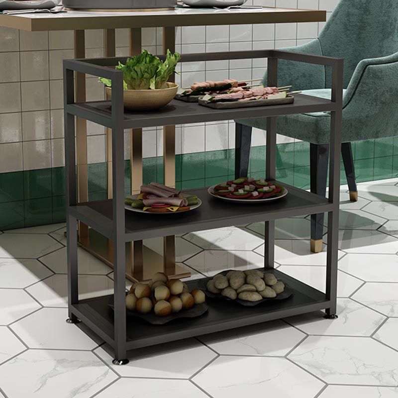 25.59"H Stationary Modern Prep Table Metal Prep Table for Home Use