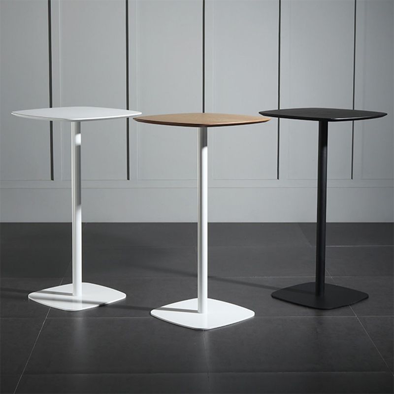 Contemporary Pub Table 40.6"H Square Bar Table for Indoor and Breakroom