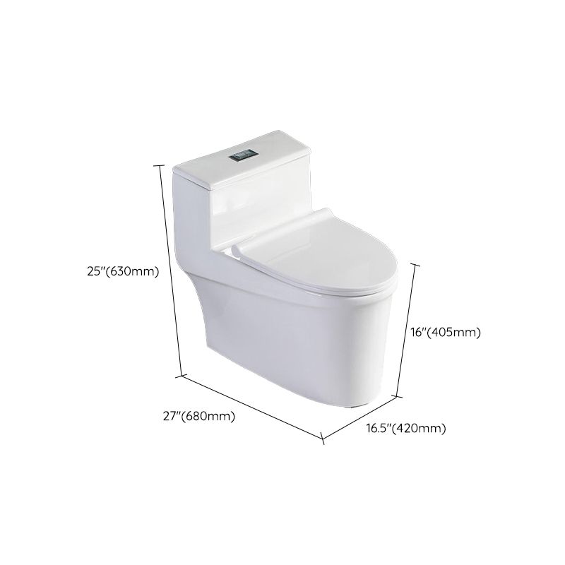Traditional 1-Piece Toilet Bowl Floor Mounted White Urine Toilet for Bathroom