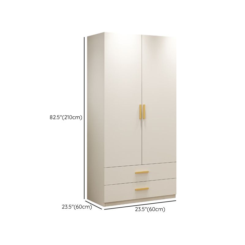 Modern Wardrobe Closet with Garment Rod Wooden Wardrobe Armoire