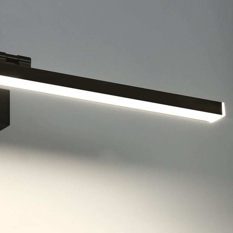 Lineaire SCONCE LICTE FICTURE Hedendaags aluminium LED Badkamer Wandlamp in het zwart