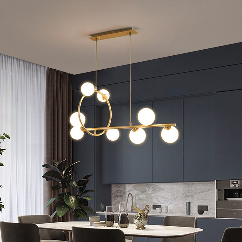 Círculo Dinning Room Illumino de la isla Vidrio Glass Minimal Pends Lighting Fexecture
