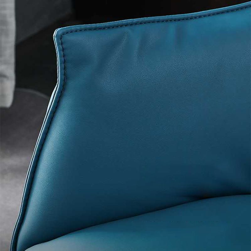 33.85" L x 31.49" W x 31.49" H Faux Leather Barrel Accent Chair for Bedroom