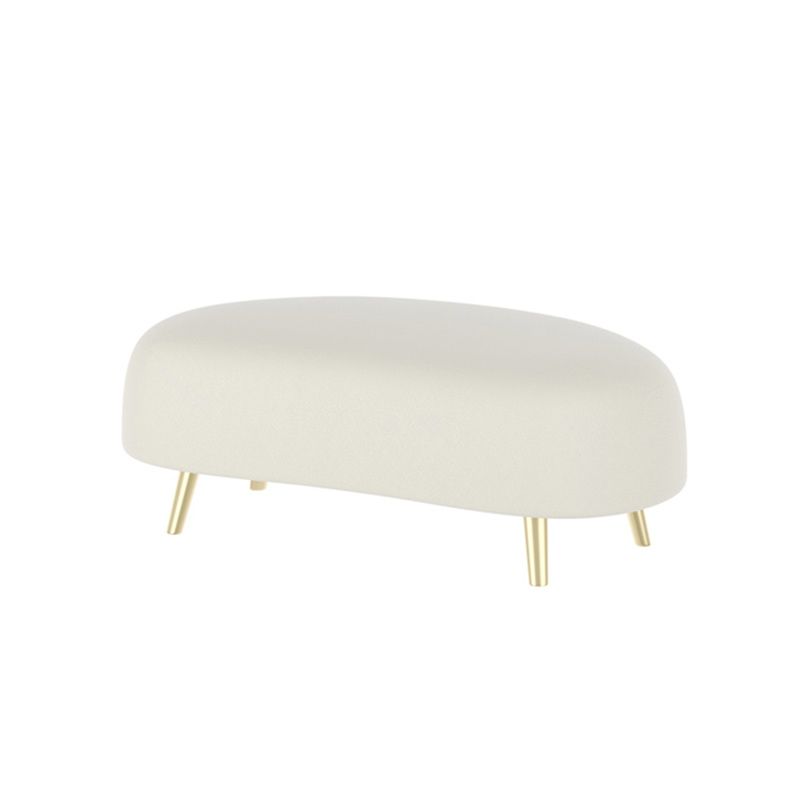 Sloped Arm Curved Sectional Modern Faux Leather White Sectional