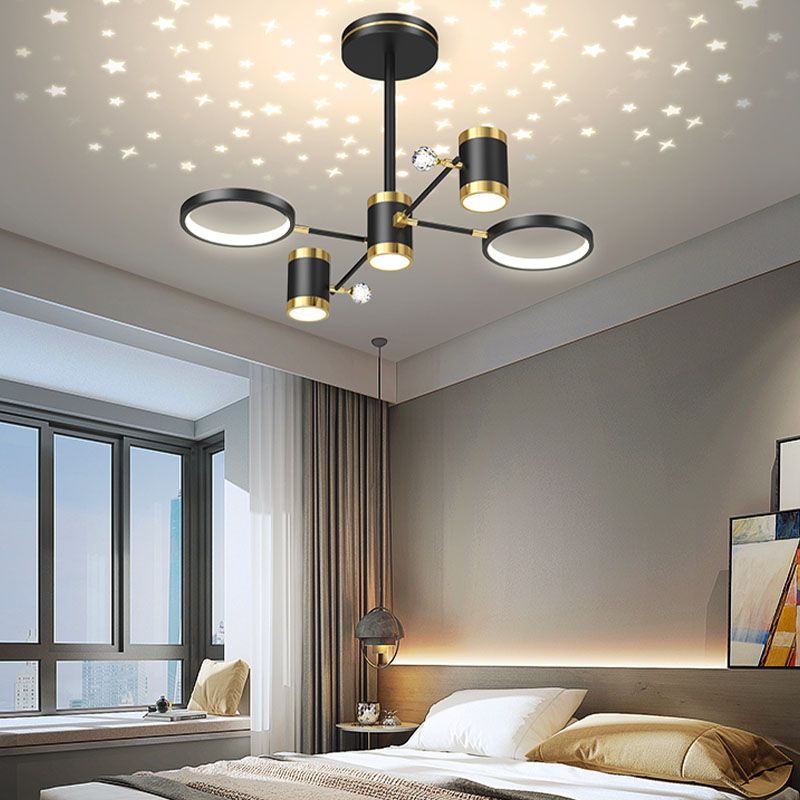 Nordic Light Luxus Einfacher moderner Stil LED -Anhänger Kronleuchter Licht für Wohnzimmer