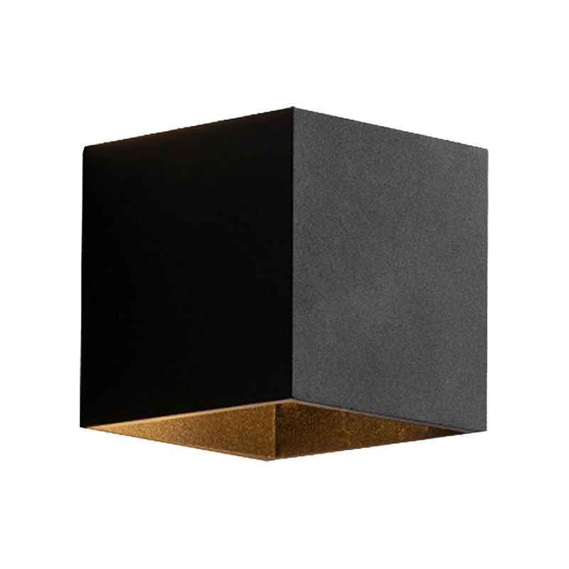 Square Shade Metal Wall Sconce Modern Style 2 Lights Wall Mount Light Fixture