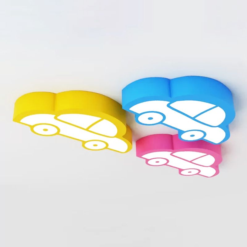 Acrylic Car Flush Massimale Light Child Bedroom Nordic Style Macaron Colorato Soffitto Lampada