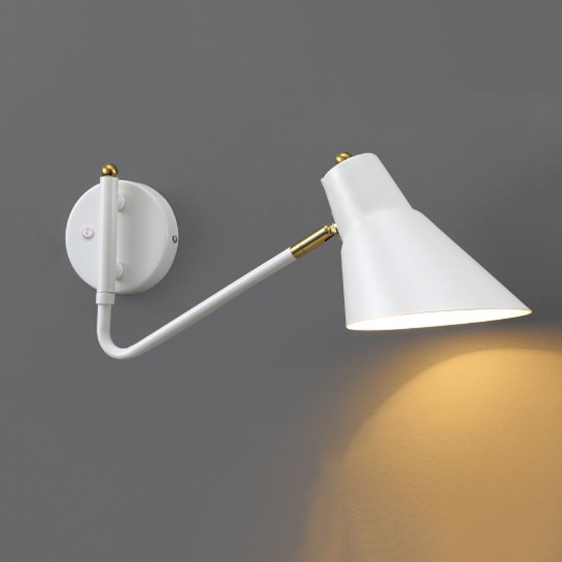 Modern Wall Sconce Geometric Shape Wall Light with Metal Shade for Living Room