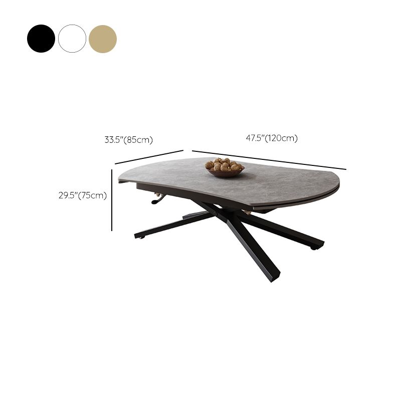 Glam 4 Legs Cocktail Table Single Stone Coffee Cocktail Table