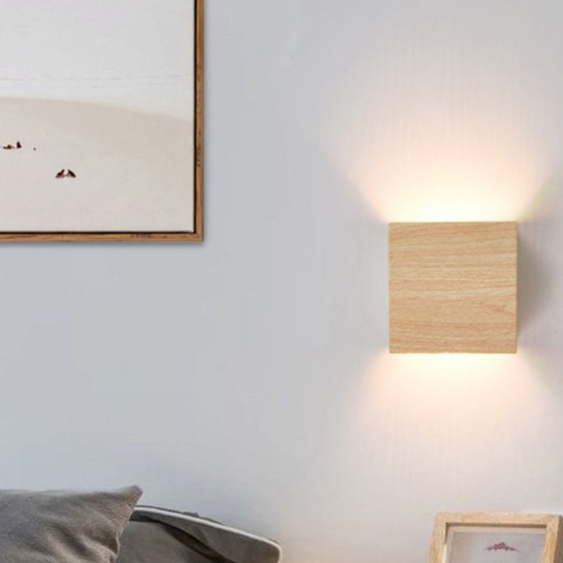 2-Light Modernism Beige/Brown Wall Mounted Sconce LED Shaded Wall Light for Bedroom