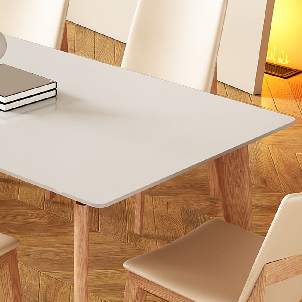 Sintered Stone Dining Table Wooden Base Dinner Table for Dining Room