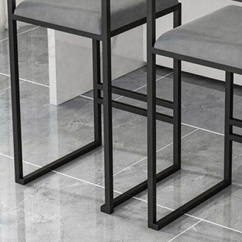 Industrial Metal Black White Barstool Counter Stool Metal Footrest Furniture