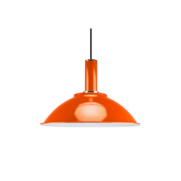 Lámpara colgante de tazón poco profundo contemporáneo aluminio Luz colgante de color brillante en azul/verde/naranja/rojo/amarillo para la tienda de mercado