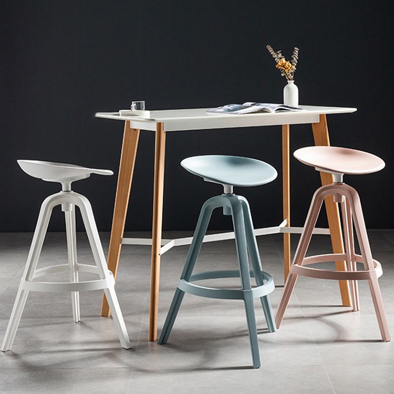 Industrial Low Back Counter Stool Metal Counter Height Stools with Swivel