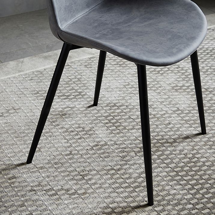 Silla de comedor de metal contemporáneo Silla de comedor con respaldo sólido para uso doméstico