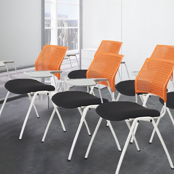 Contemporary Desk Chair Mid-Back No Wheels Armless Office Chair