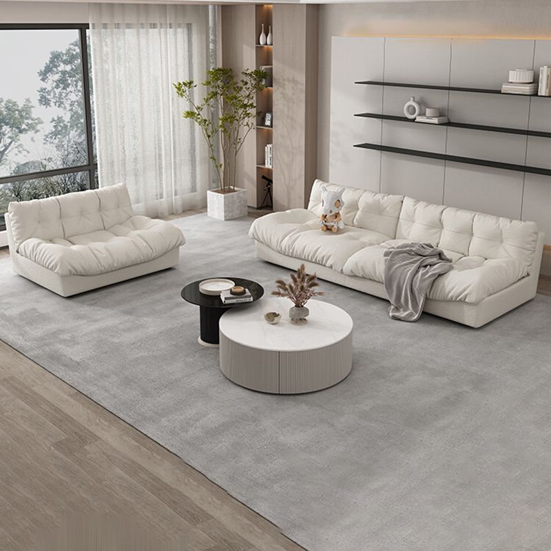 35.43" W x 30.70" H Armless Sofa Contemporary Standard Sofa with Biscuit Back