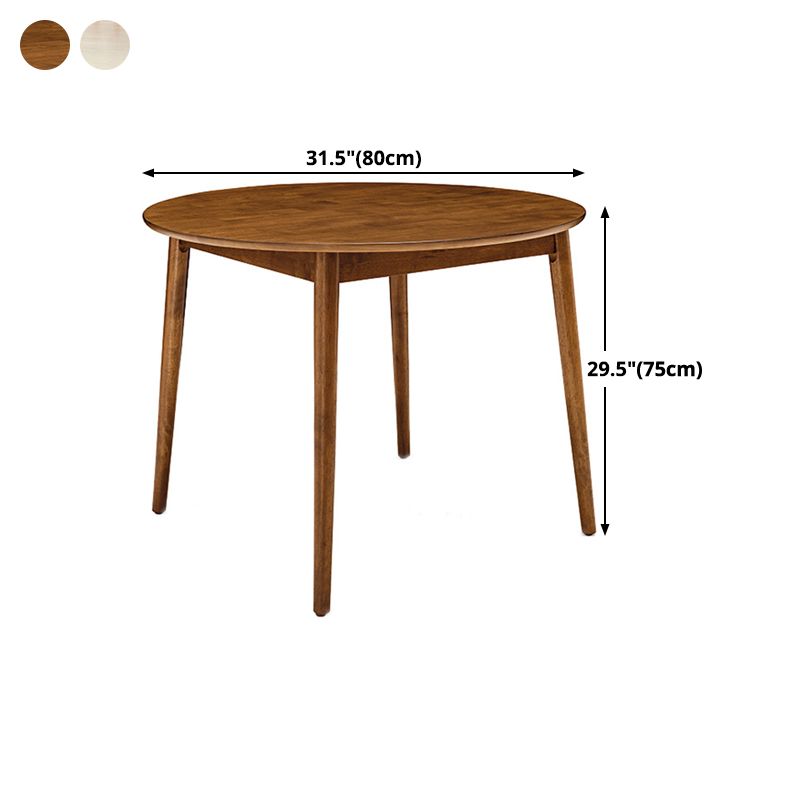 Round Rubberwood vaste houten eettafel eenvoud stijl eetkamercollectie