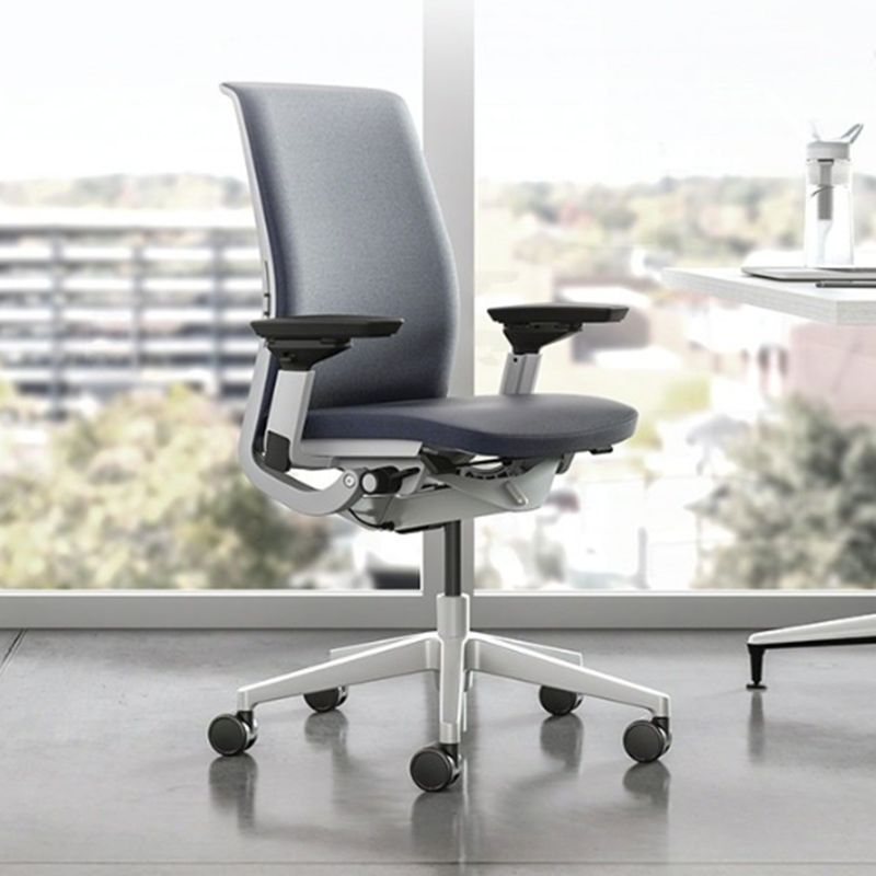 Removable Arms Chair Adjustable Seat Height Swivel Chair with Wheels