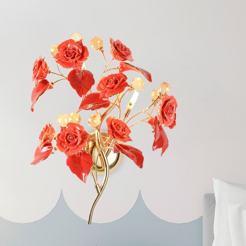 Pondémie de fleur en cristal en face