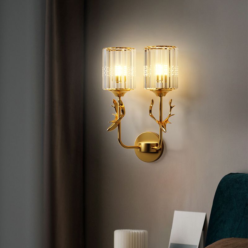 Luz de lámpara de pared de cilindro contemporánea Luz de aplicado para dormitorio