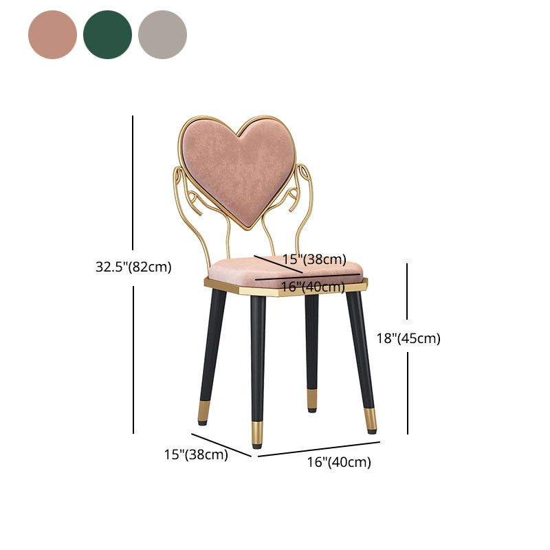 Nordic Style Velvet Dining Chair Metal Dining Chairs for Restaurant Use