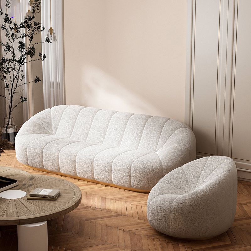 Contemporary Fabric Standard Sofa, Sloped Arm Tight Back Seating