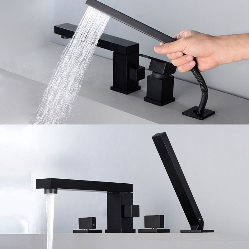 Deck Mounted Metal Freestanding Tub Filler Swivel Freestanding Faucet