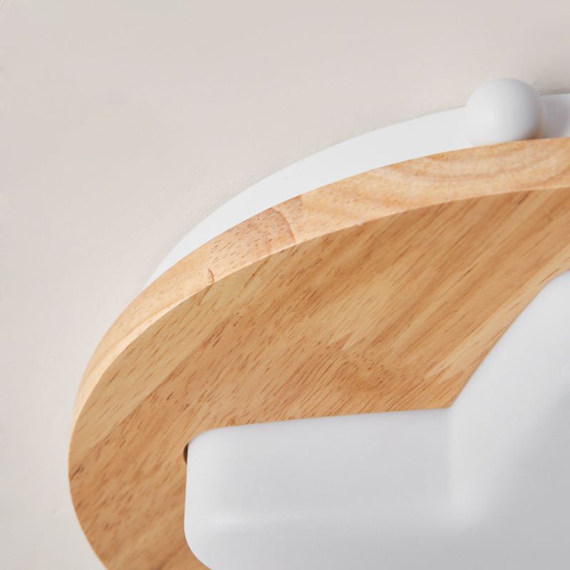 Moderno Vaciado geométrico de la luz de madera del techo de la luz del techo de la luz del techo con sombra acrílica, Beige