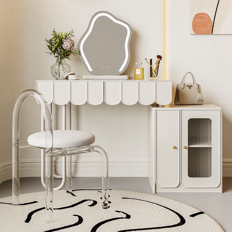 Lighted Mirror Makeup Vanity Desk White Vanity Dressing Table Set