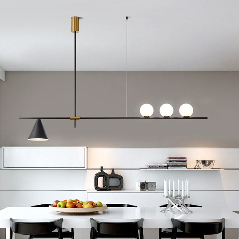 Black/Golden Kitchen Island Lighting  Metal Ceiling Light for Living Room
