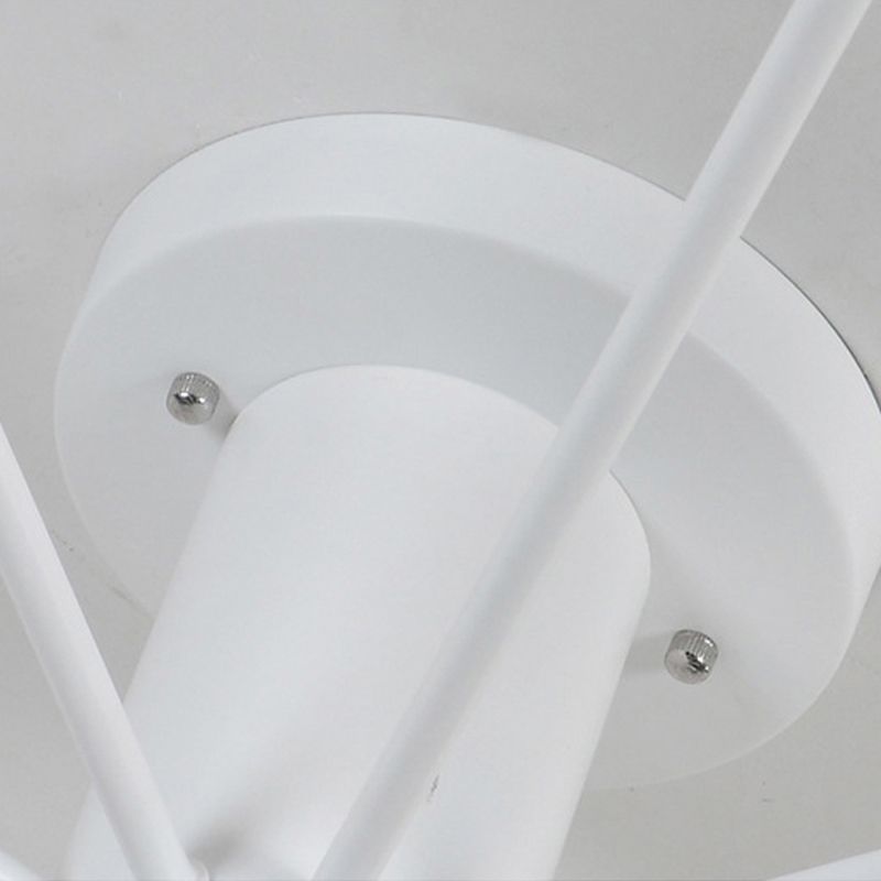 10 Lights Semi Flush Ceiling Light Mid-Century Metal Ceiling Light Fixture