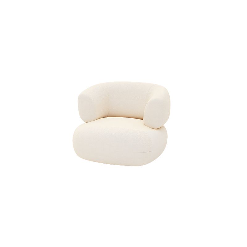 Contemporary Tight Back Sofa Tuxedo Arm Settee Couch in White