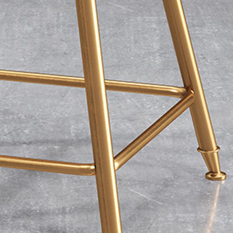 Nordic Design Stackable Backless Barstools for Home Upholstered Bar Stools with Metal Legs